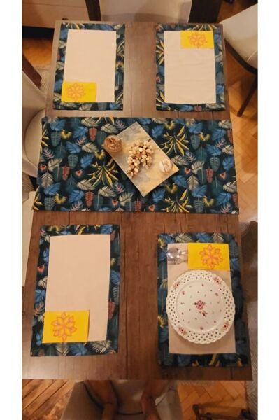 Yaprak Desenli? Nakiş Işlemeli? Ameri?kan Servi?s Sunum Takımı