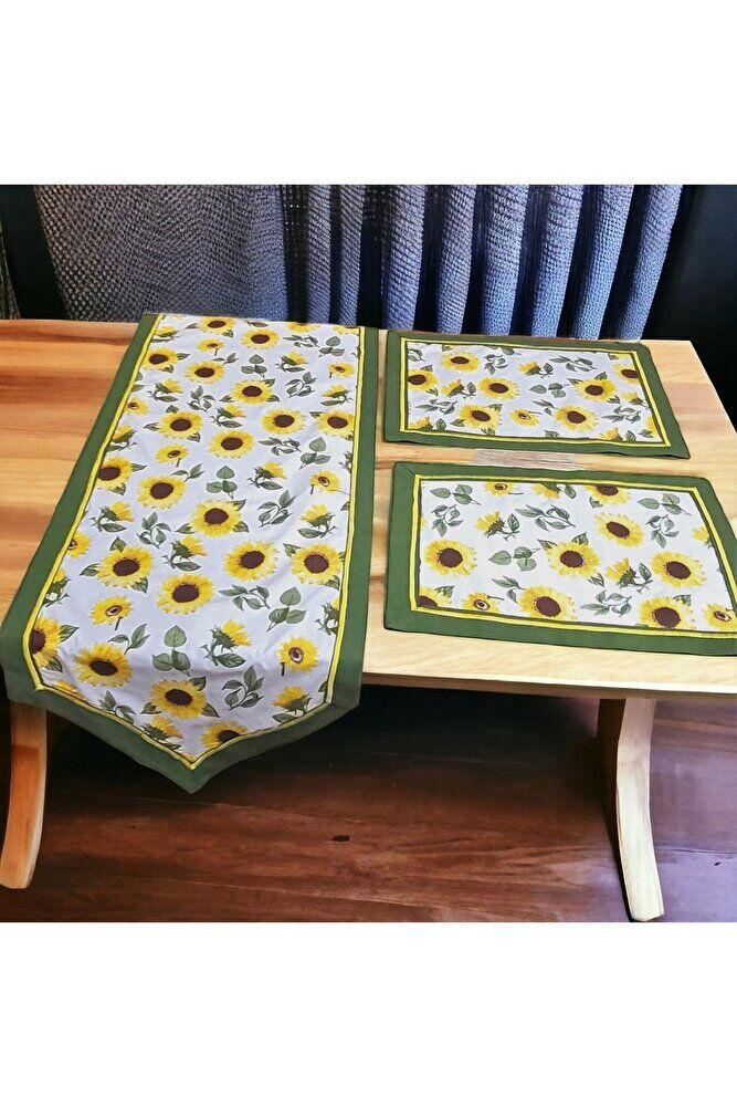 Ayçi?çekli? 4 Lü Amerikan Servi?s & Runner Set