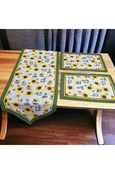 Ayçi?çekli? 4 Lü Amerikan Servi?s & Runner Set