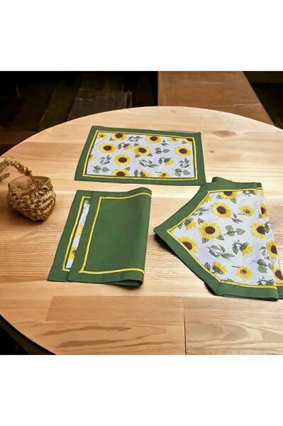 Ayçi?çekli? 4 Lü Amerikan Servi?s & Runner Set