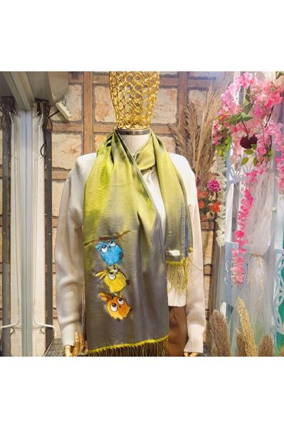 Sevimli Kuşlarla Şal