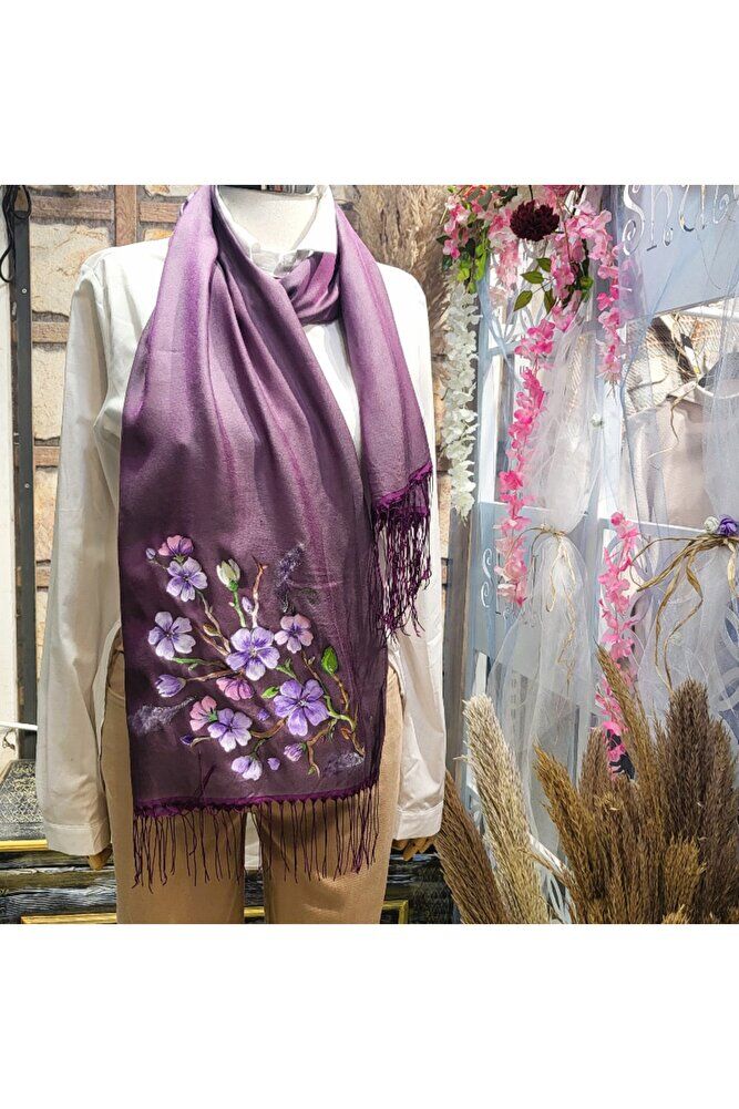 Mor Şalın Kiraz Çiçekleri