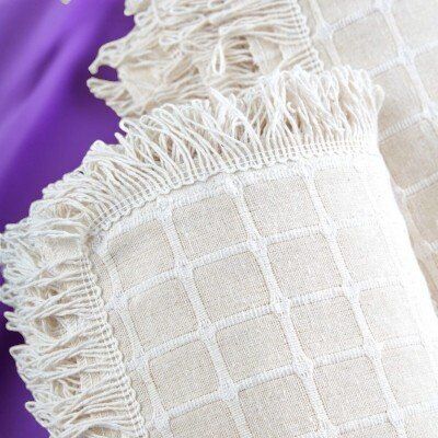 %100 Pamuklu Naturel Krem Renk Çekyat Örtüsü (PAKETTE 1 ADET ÜRÜN VARDIR) 180 X 180