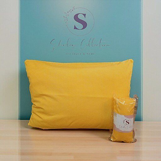 Shules Collection Sarı Puantiyeli Tek Kişilik Lastikli Çarşaf+Yastık Kılıfı