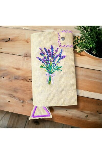 Leylak Nakiş İşlemeli? Ki?tap & Defter Kilifi