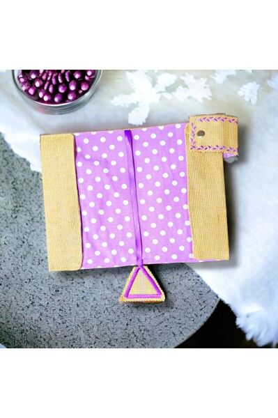 Leylak Nakiş İşlemeli? Ki?tap & Defter Kilifi