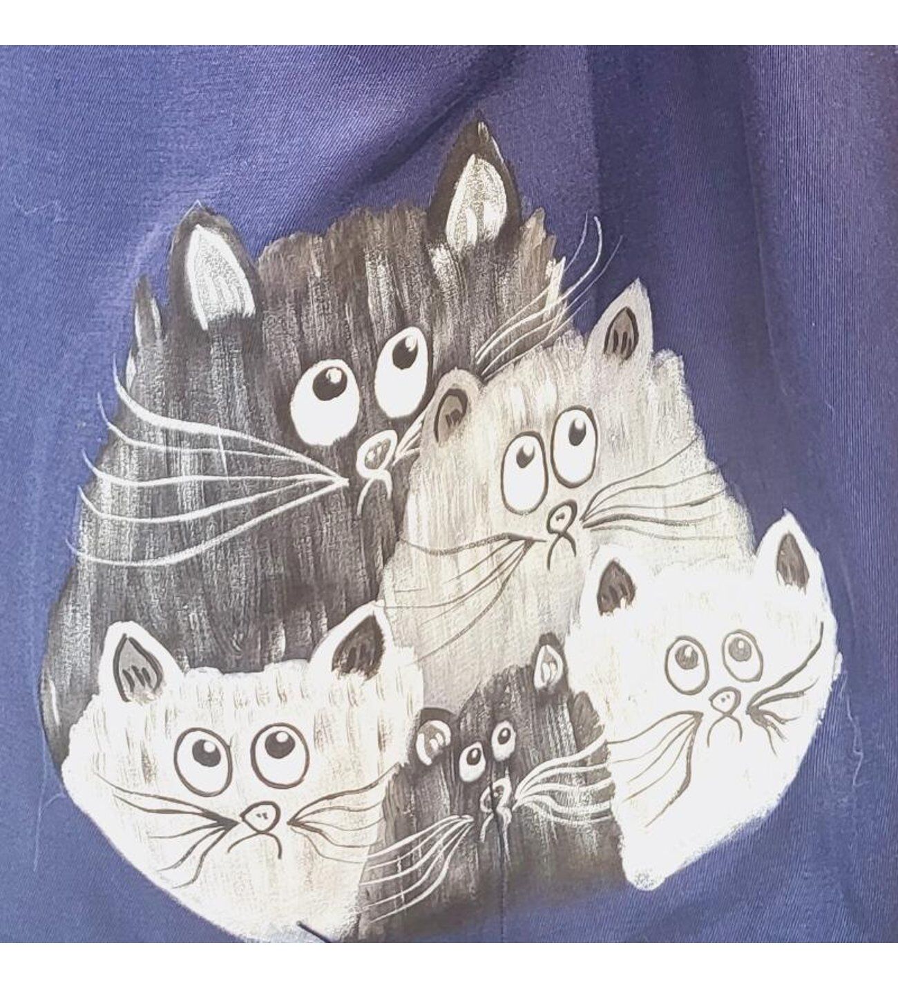 Lacivert Şalda Şapşikler