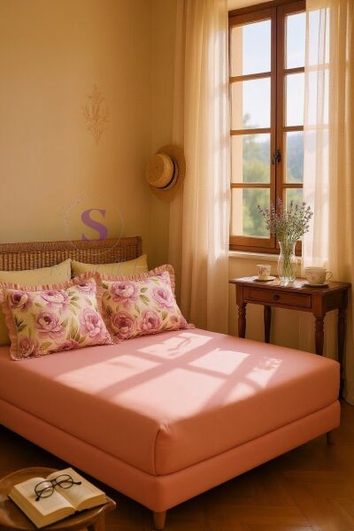 GÜL ZAMANI Çift Kişilik Çarşaf Fırfırlı Yastık Seti %100 Pamuk