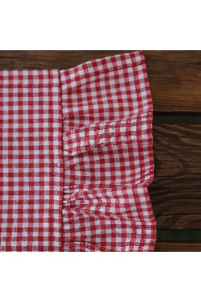 PÖTİKARE BULDAN KETEN KIRMIZI AMERİKAN SERVİS 6 ADET