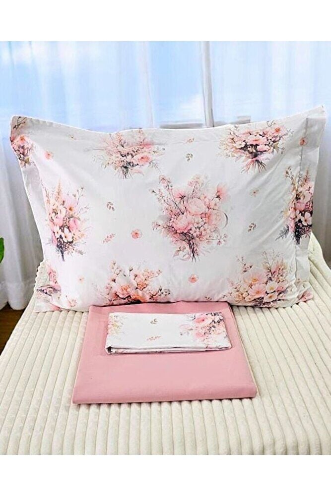 Bahar Çiçekleri Çift Kişilik Çarşaf Yastık Seti %100 Pamuk