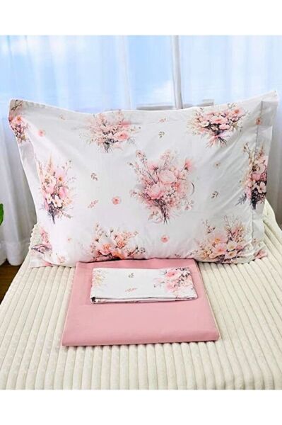 Bahar Çiçekleri Çift Kişilik Çarşaf Yastık Seti %100 Pamuk