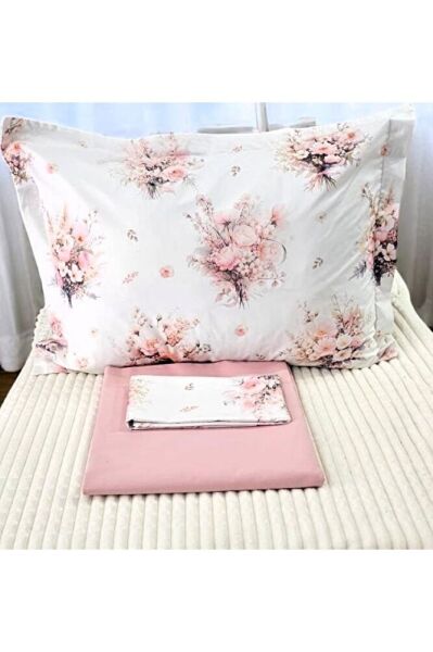 Bahar Çiçekleri Çift Kişilik Çarşaf Yastık Seti %100 Pamuk