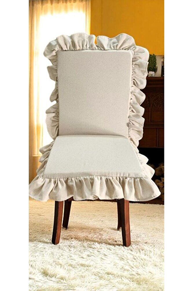 ARKALIKLI EL YAPIMI BULDAN YIKANMIS KETEN 4 TARAFI FIRFIRLI SANDALYE MİNDERİ