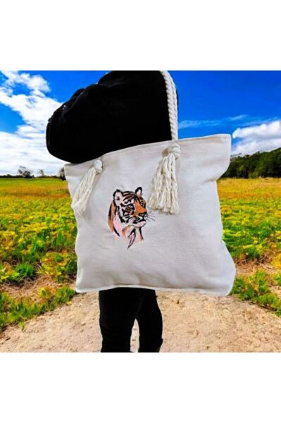 KAPLAN NAKIŞLI BEZ ÇANTA