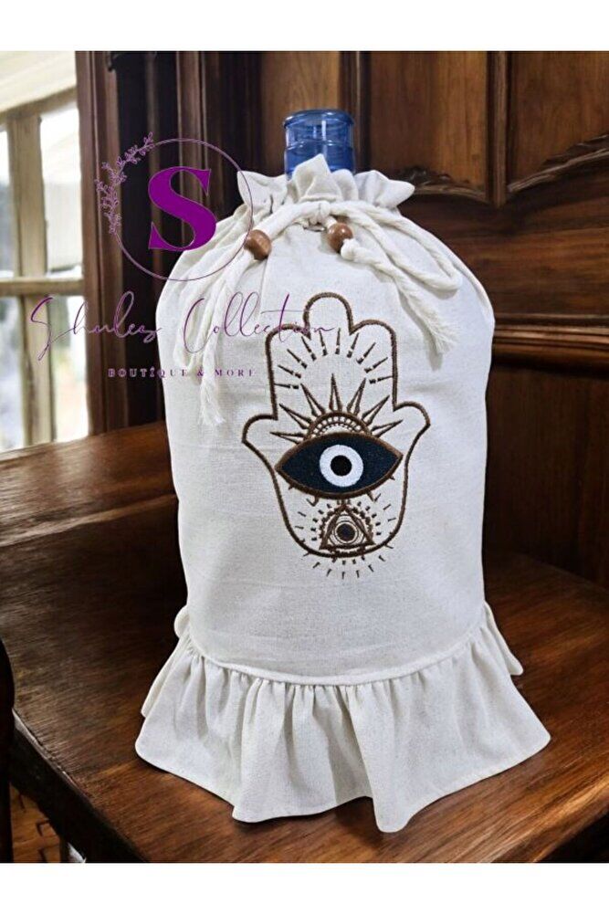 NATUREL YIKANMIS KETEN FATMAANAELİ NAKIŞLI DAMACANA KILIFI