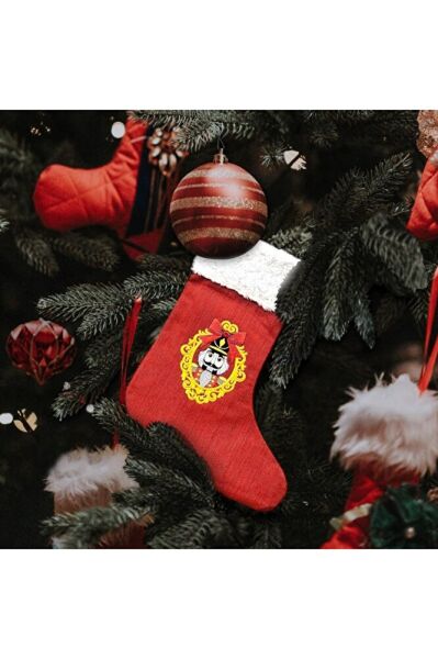 FINDIKKIRAN NAKIŞLI YENİ YIL CORABI (HEDİYE KESESİ)