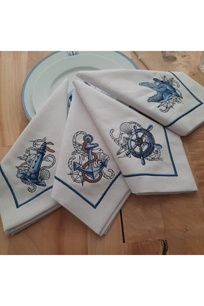Marine NAKIŞLI 4'LU KETEN AMERIKAN SERVİS