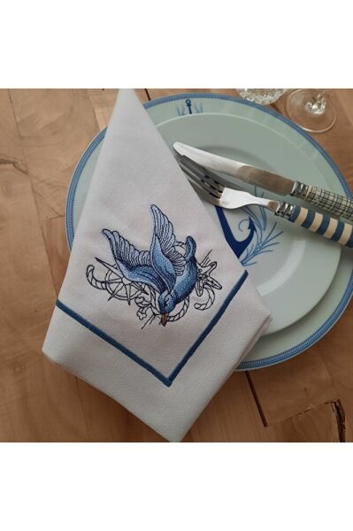 Marine NAKIŞLI 4'LU KETEN AMERIKAN SERVİS