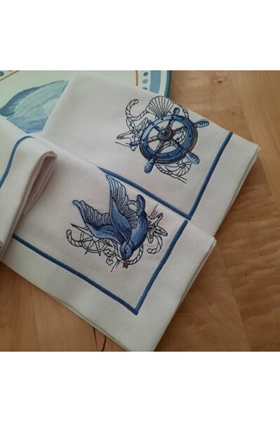 Marine NAKIŞLI 4'LU KETEN AMERIKAN SERVİS