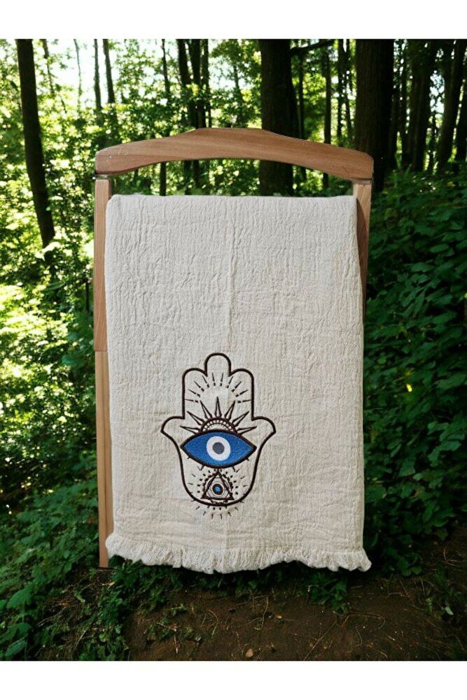 Fatma Ana Eli Nakişli Özel Tasarim  Müslin Peştemal, Plaj Havlusu, Banyo Havlusu