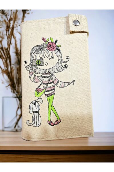 EL YAPIMI FOTOĞRAFCI Kız Nakişli Kitap Kilifi