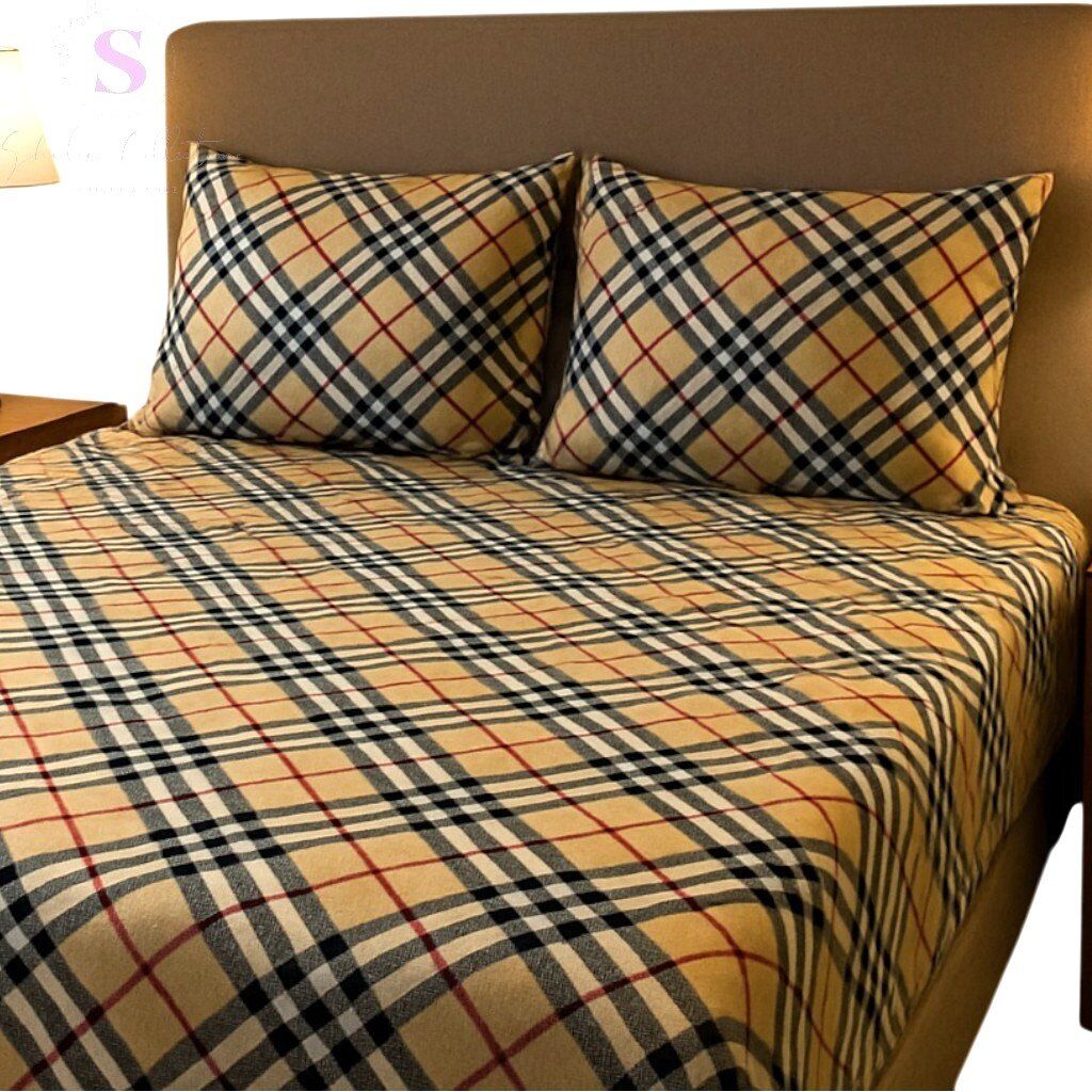 Shules collection Ekose Çift Kişilik Çarşaf+Yastık Seti %100 Pamuk