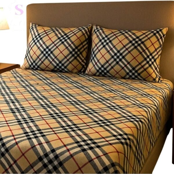 Shules collection Ekose Çift Kişilik Çarşaf+Yastık Seti %100 Pamuk