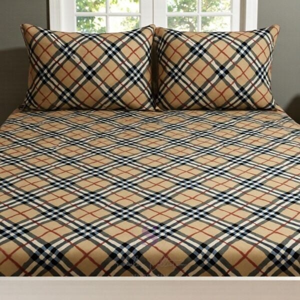 Shules collection Ekose Çift Kişilik Çarşaf+Yastık Seti %100 Pamuk