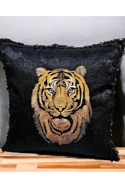 Nakiş İşlemeli  Safari Serisi- 4 'LÜ SET  Kirlent&yastik Kilifi