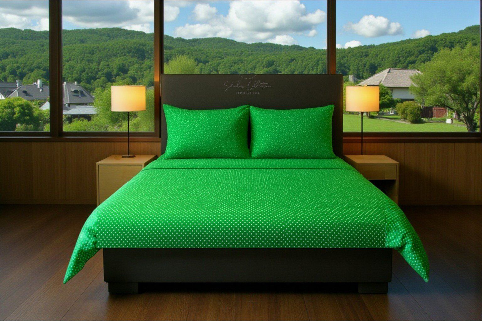 Shules Collection Puantiyeli Çift Kişilik Çarşaf Takımı( 1 Adet Çarşaf + Adet Yastık Kılıfı)