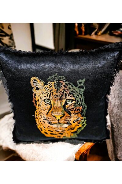 Nakiş İşlemeli  Safari Serisi-1 Kirlent&yastik Kilifi