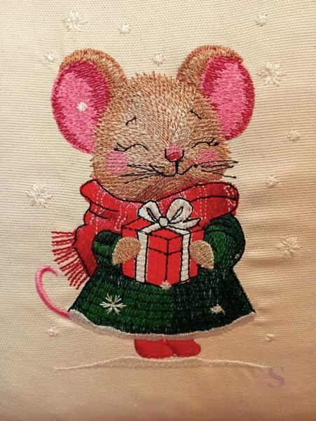 BAYAN BİANCA NAKIŞLI FIRFIRLI BULDAN KETENİ YASTIK KILIFI (43 x 43) 1 Adet Dolgusuz