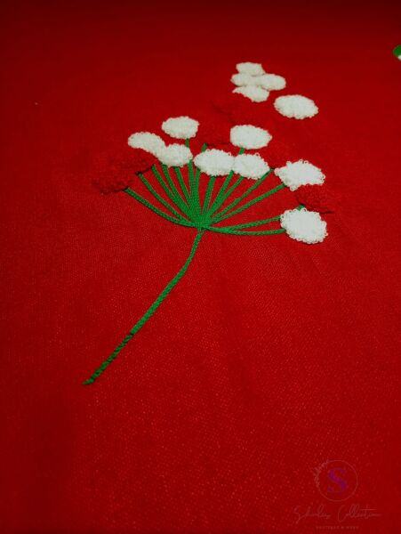 LALE NAKIŞLI ÇAM AĞACI ÖRTÜSÜ (90CM)