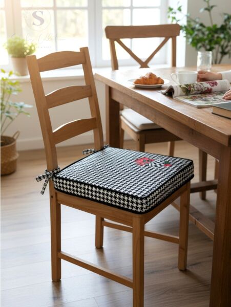 Shules Collection Duck (Sıvı İtici) Kumaş Nakışlı Sandalye Minderi