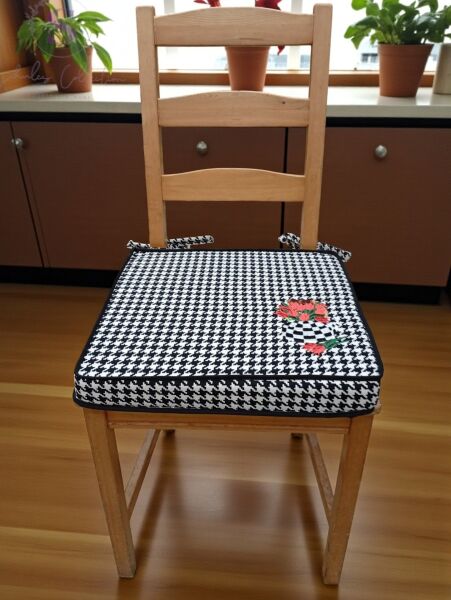 Shules Collection Duck (Sıvı İtici) Kumaş Nakışlı Sandalye Minderi