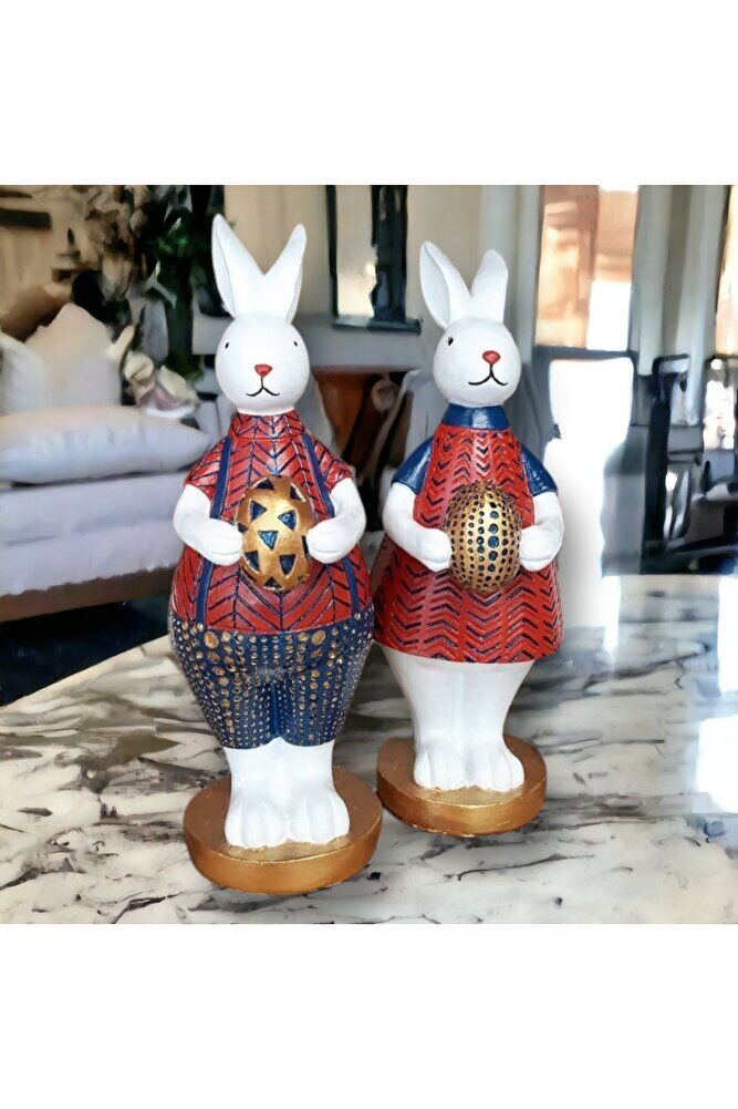 2'li Tavşan Biblo - Dekor Seti-2