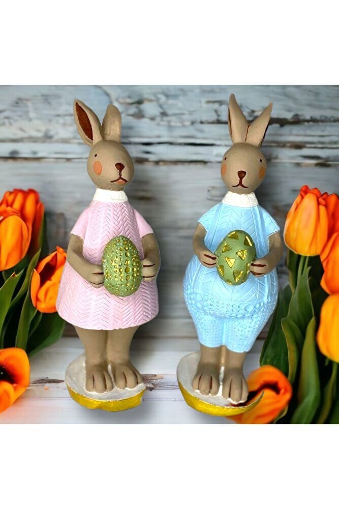 2'li Tavşan Biblo - Dekor Seti-1