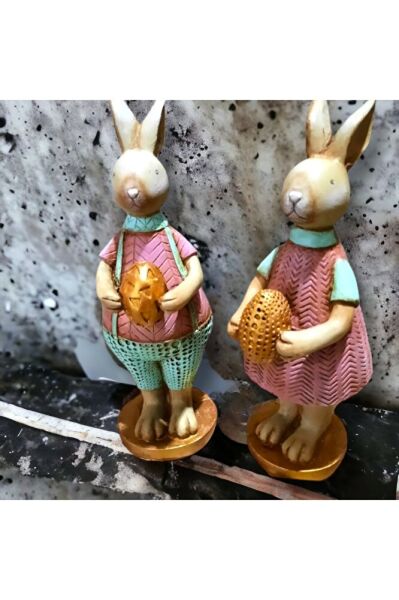 2'li Tavşan Biblo - Dekor Seti