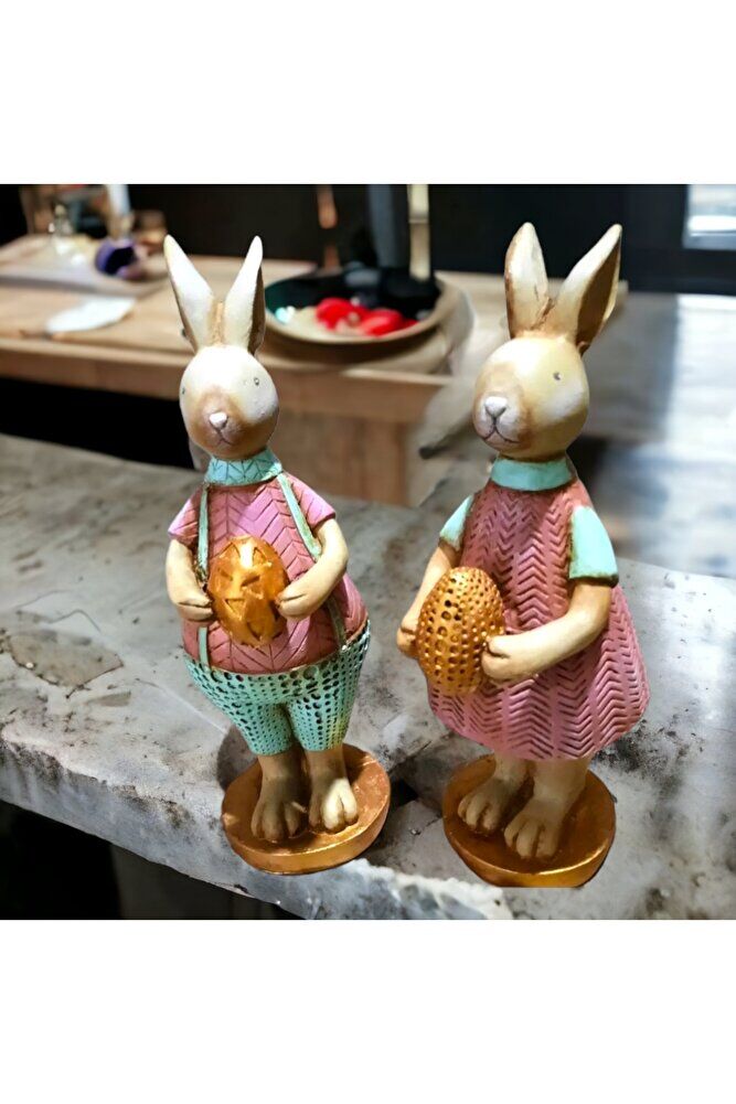 2'li Tavşan Biblo - Dekor Seti