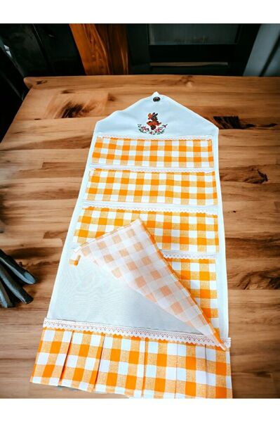 Nazar Boncuğu Nakışlı ,Dertsiz Kumaş, 5'li Set(FIRIN ÖRTÜSÜ, ORGANİZER, EKMEKLİK, HAVLU,POSETLİK)