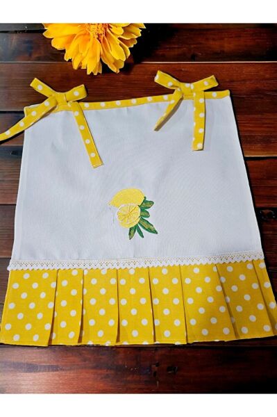 Limom Nakışlı ,Dertsiz Kumaş,Pileli, 5'li Set(FIRIN ÖRTÜSÜ, ORGANİZER, EKMEKLİK, HAVLU,POSETLİK)