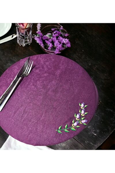 Mor Amerikan Servis LALELİ Nakişli 2'li Supla