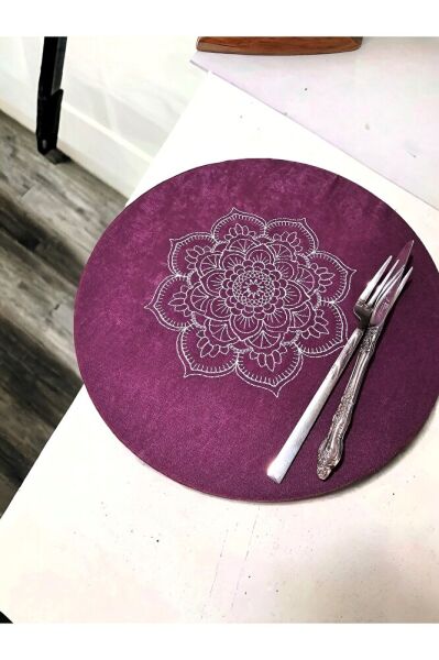 Mor Amerikan Servis Mandala Nakişli 2'li Supla