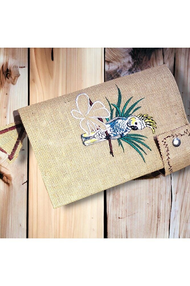 Papağan Nakiş İşlemeli? Ki?tap & Defter Kilifi