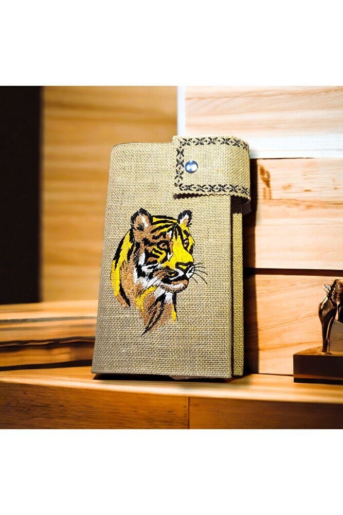 Kaplan Nakiş İşlemeli? Ki?tap & Defter Kilifi