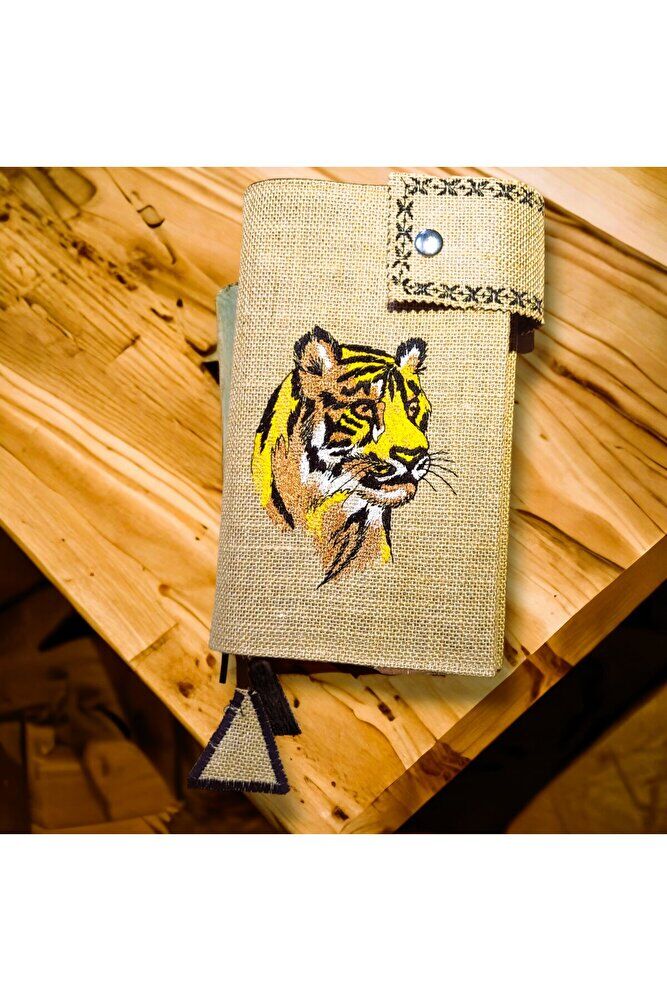 Kaplan Nakiş İşlemeli? Ki?tap & Defter Kilifi