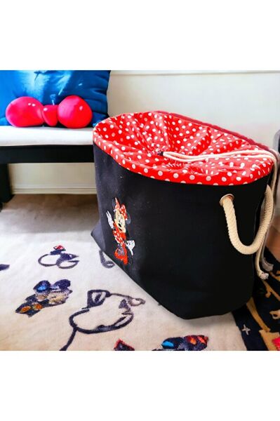Mi?nni?e Mouse Nakışlı Kirli & Oyuncak Sepeti?