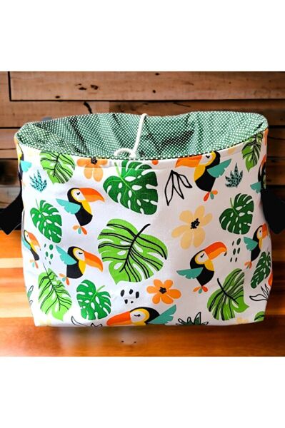 Di?ji?tal Papağan Baskili Oyuncak & Kirli Sepet Seti