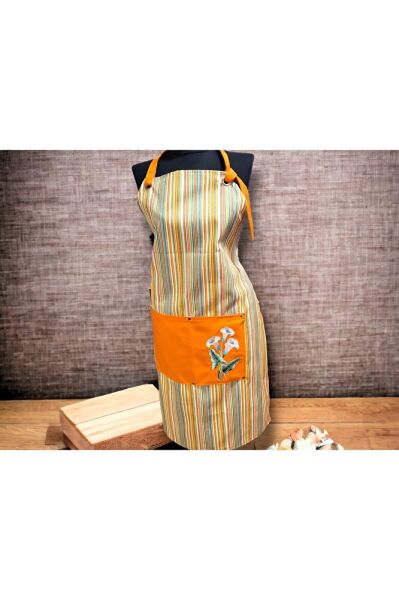 Zambak Nakişli Önlük